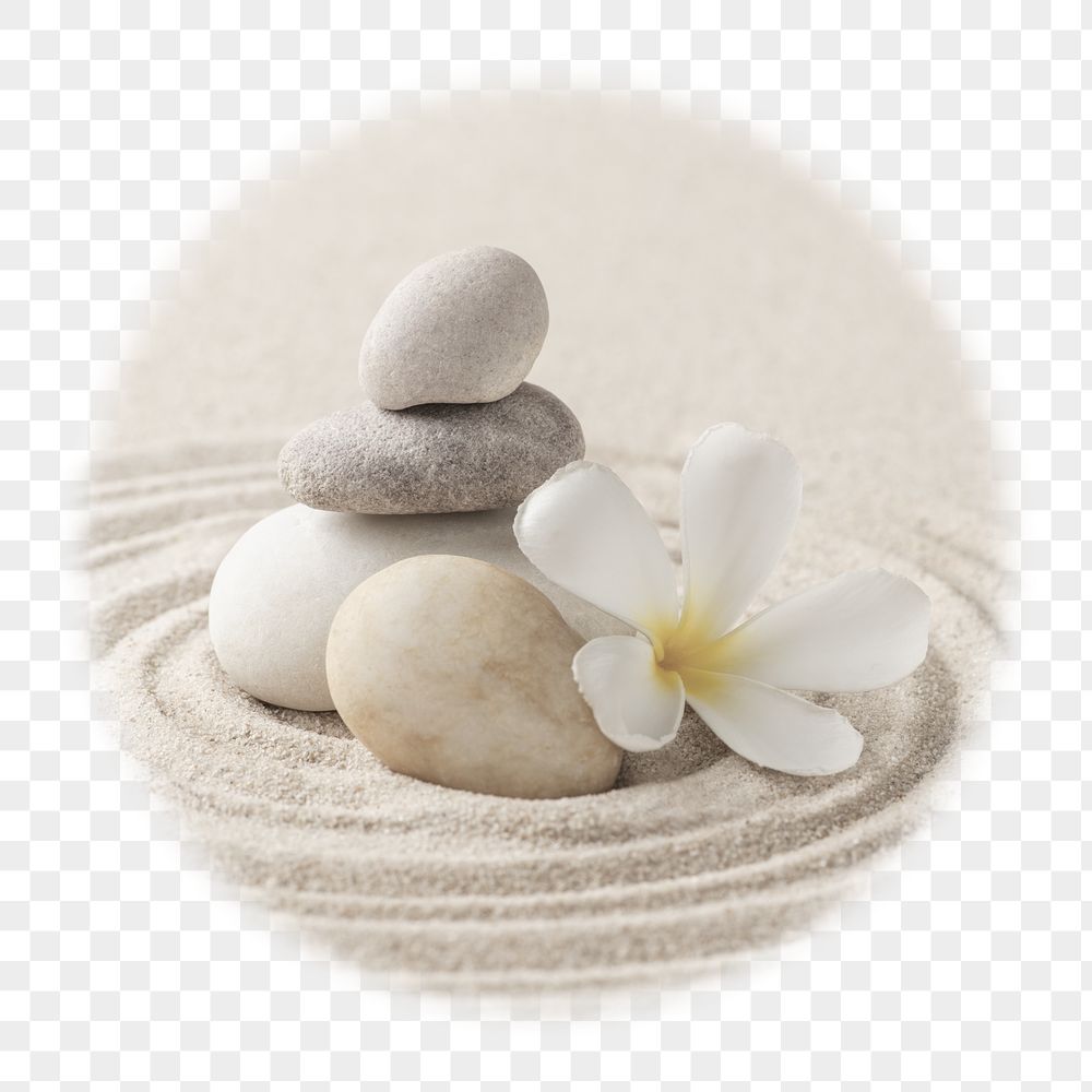 Zen stones png badge sticker, | Free PNG - rawpixel