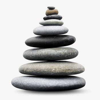 Zen stones sticker, mental health | Free PSD - rawpixel
