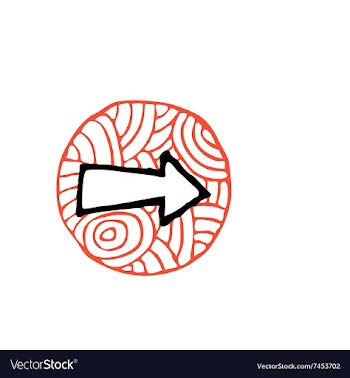 Zentangle icon arrow forward vector image