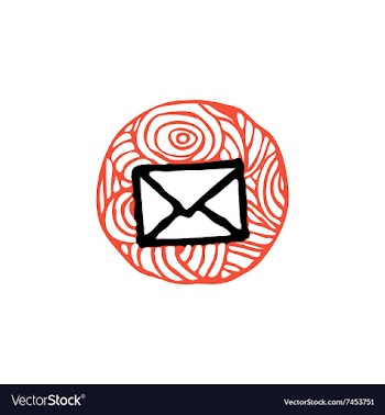 Zentangle icon e-mail vector image