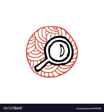 Zentangle icon search magnifier vector image