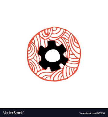 Zentangle icon settings vector image