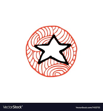 Zentangle icon star vector image