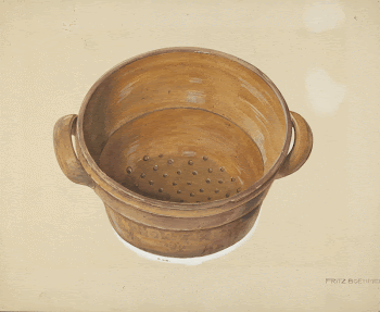 Zoar Colander (ca.1937) by Fritz | Free Photo - rawpixel