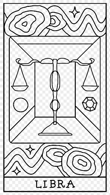 Zodiac Libra png line art, | Free PNG Sticker - rawpixel