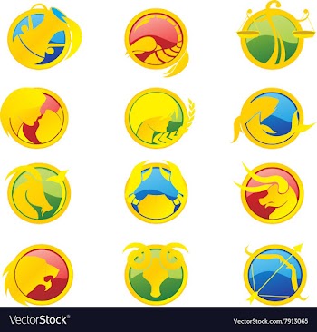 Zodiac Set B vector image