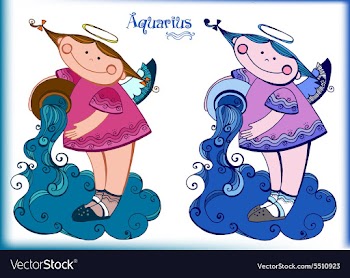 Zodiac sign Aquarius vector image