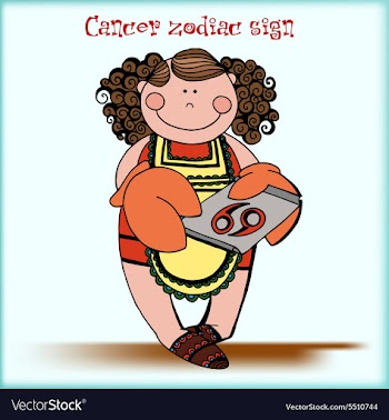 Zodiac sign cancer vector image