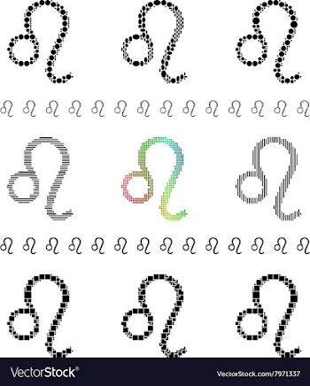Zodiac Sign Leo Set vector image
