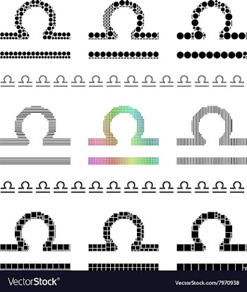 Zodiac Sign Libra Set vector image