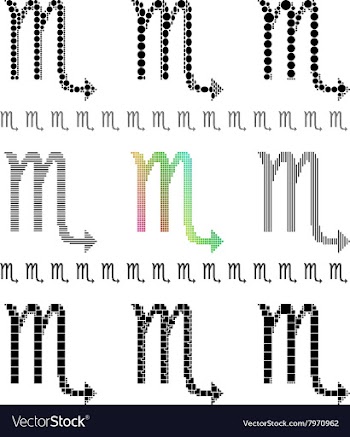 Zodiac Sign Scorpio Set vector image
