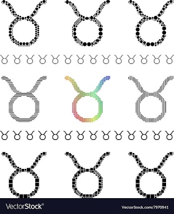 Zodiac Sign Taurus Set vector image