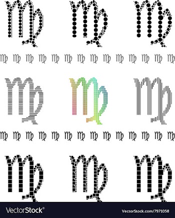 Zodiac Sign Virgo Set vector image