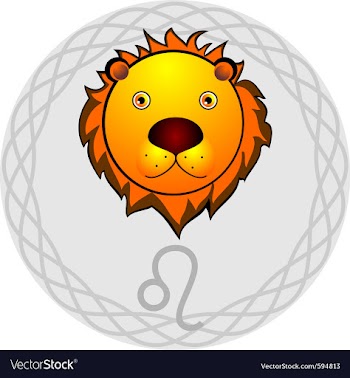 Zodiac signs leo vector image
