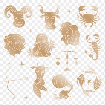 Zodiac signs png collage element | Free PNG - rawpixel