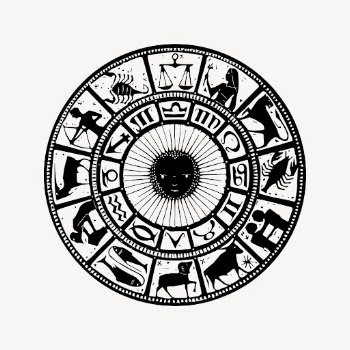 Zodiac wheel hand drawn clipart, | Free Vector Illustration - rawpixel
