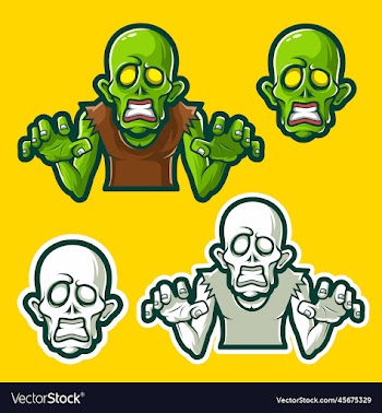 zombie cartoon character mascot