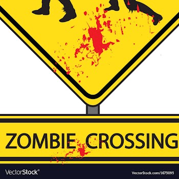 Zombie crossing vector image