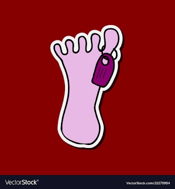 Zombie foot cartoon vector image