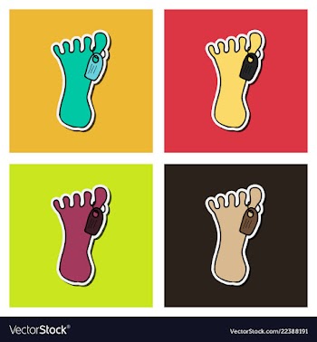 Zombie foot cartoon vector image