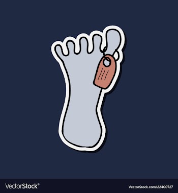 Zombie foot cartoon vector image