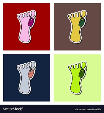 Zombie foot cartoon vector image