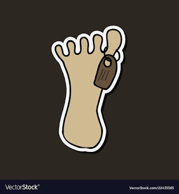 Zombie foot cartoon vector image