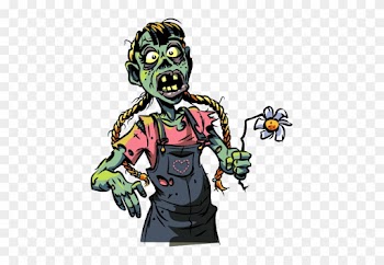 Zombie Girl - Cute Zombie Girl Cartoon