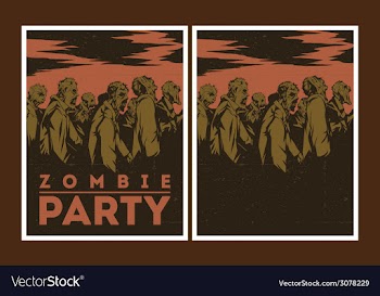 Zombie party invitation vector image