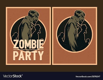 Zombie party invitation vector image