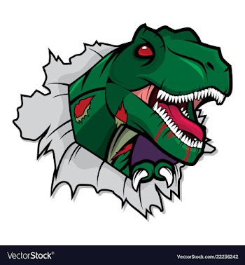 Zombie t- rex vector image
