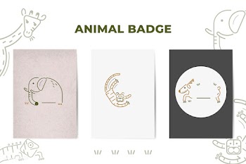 Zoo animal badge set | Free stock vector - 1205057
