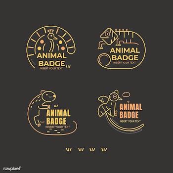 Zoo animal badge set | Free stock vector - 1205059