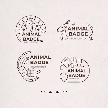 Zoo animal badge set | Free stock vector - 1205060