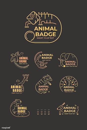 Zoo animal badge set | Free stock vector - 1205074