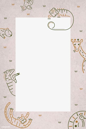 Zoo animal patterned frame | Free stock vector - 1205062