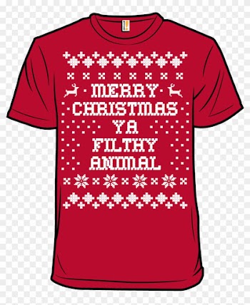 Zoom Source - Merry Christmas Ya Filthy Animal Funny Holiday Shirt