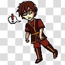 Zuko shimeji, male anime character standing transparent background PNG clipart