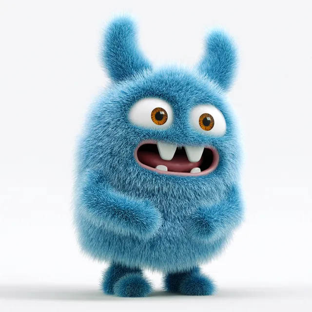 3D Chibi Character of a Funny Monster for Printing