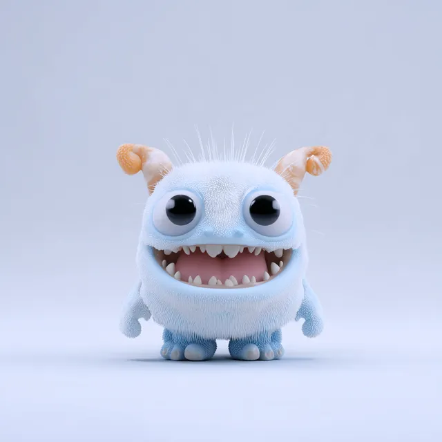 3D Chibi Monster Character for Printing