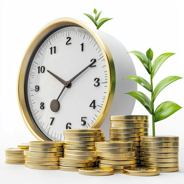 3D Finance Growth Icon for Business Success and Economy