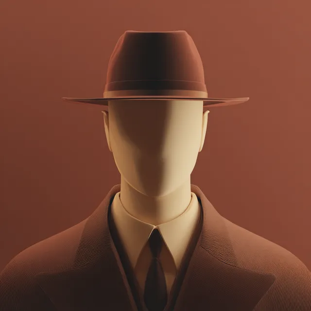 3D Minimalist Retro Casino Avatar in Tuxedo