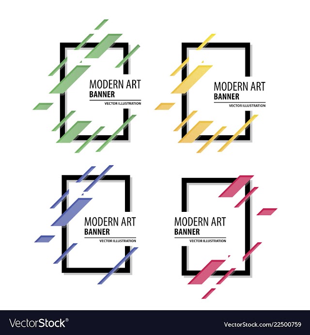 A minimalistic hipster colored frame design line vector image