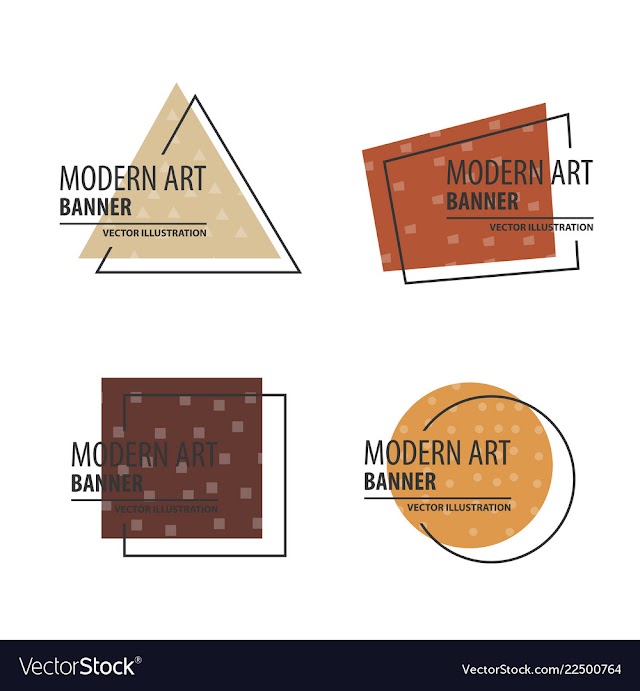 A minimalistic hipster colored frame design line vector image