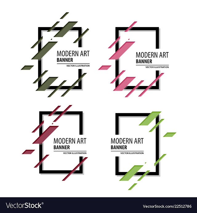 A minimalistic hipster colored frame design line vector image