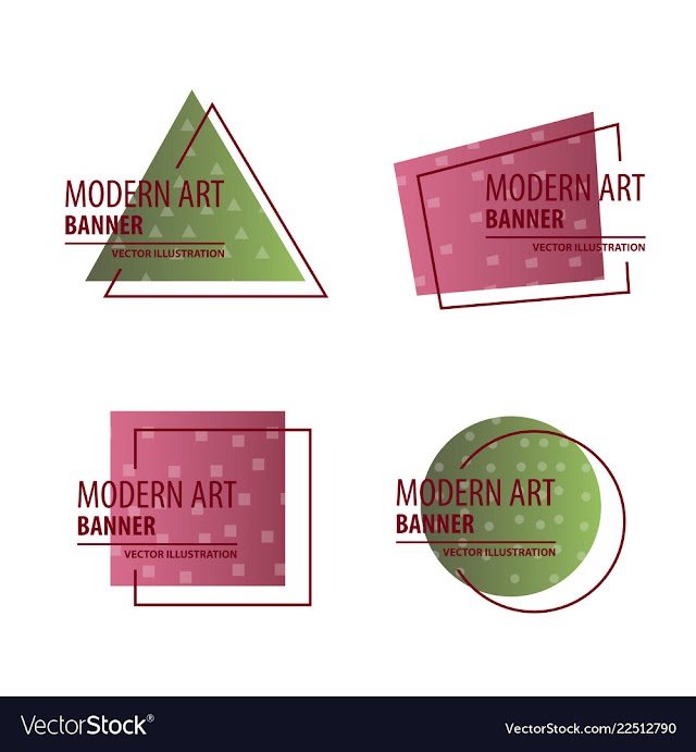 A minimalistic hipster colored frame design line vector image