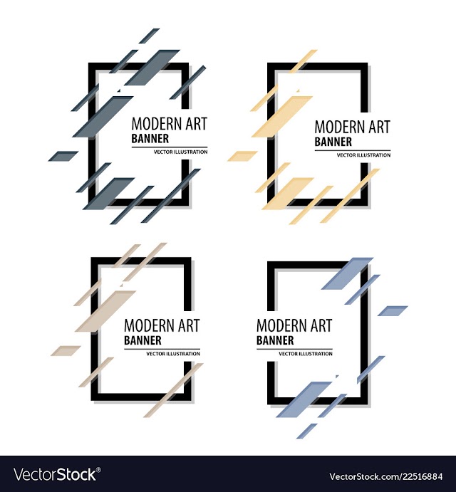 A minimalistic hipster colored frame design line vector image