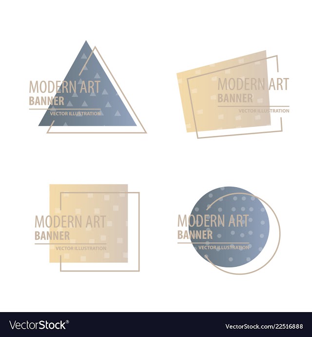 A minimalistic hipster colored frame design line vector image