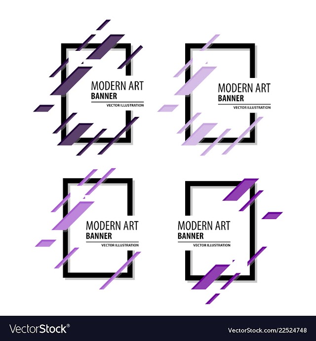A minimalistic hipster colored frame design line vector image
