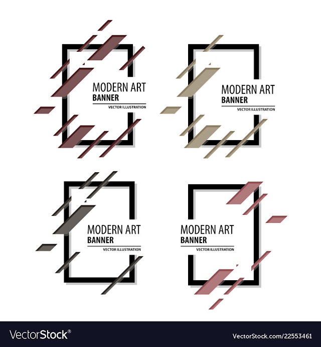 A minimalistic hipster colored frame design line vector image